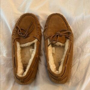 UGG Brown Moccasins with Soft Sherpa Lining